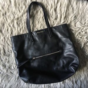 Miu Miu Black Leather Tote